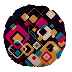 Colorful Abstract Background, Geometric Background Large 18  Premium Flano Round Cushions