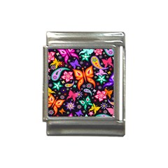 Floral Butterflies Italian Charm (13mm)