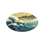 Sea Asia Waves Japanese Art The Great Wave Off Kanagawa Sticker Oval (100 pack) Front