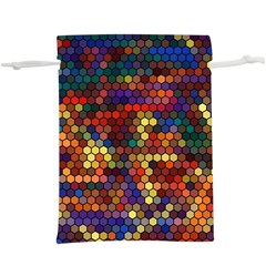 Zig Zag Pattern Geometric Design Lightweight Drawstring Pouch (xl) by Ndabl3x