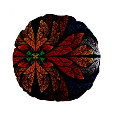 Fractals, Floral Ornaments, Rings Standard 15  Premium Flano Round Cushions