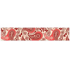 Paisley Red Ornament Texture Large Premium Plush Fleece Scarf 