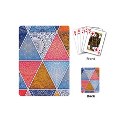 Texture With Triangles Playing Cards Single Design (mini)