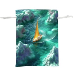 Dolphin Sea Ocean Lightweight Drawstring Pouch (xl)