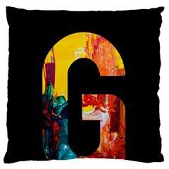 Abstract, Dark Background, Black, Typography,g Standard Premium Plush Fleece Cushion Case (two Sides)