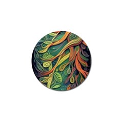 Outdoors Night Setting Scene Forest Woods Light Moonlight Nature Wilderness Leaves Branches Abstract Golf Ball Marker