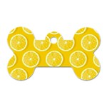 Lemon Fruits Slice Seamless Pattern Dog Tag Bone (Two Sides) Front