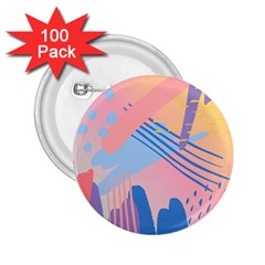 Abstract Lines Dots Pattern Purple Pink Blue 2 25  Buttons (100 Pack)  by Maspions