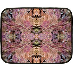 Pink On Brown Two Sides Fleece Blanket (mini)