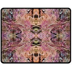 Pink On Brown Two Sides Fleece Blanket (medium)