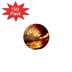 Wave Art Mood Water Sea Beach 1  Mini Buttons (100 Pack)  by Maspions