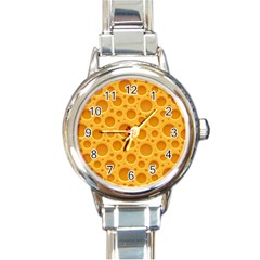 Cheese Texture Food Textures Round Italian Charm Watch