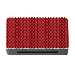 Christmas Pattern, Fabric Texture, Knitted Red Background Memory Card Reader With Cf