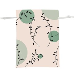 Plants Pattern Design Branches Branch Leaves Botanical Boho Bohemian Texture Drawing Circles Nature Lightweight Drawstring Pouch (xl) by Maspions
