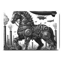 Steampunk Horse  Large Doormat by CKArtCreations