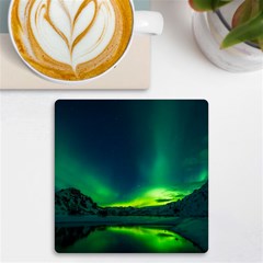 Iceland Aurora Borealis Uv Print Square Tile Coaster 