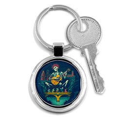 Grateful Dead Singing Skeleton Key Chain (round)