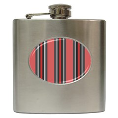 Altrosa Rosa Grau Streifen Hip Flask (6 Oz)