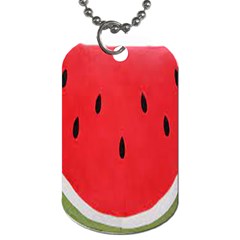 Watermelon Pillow Fluffy Dog Tag (one Side) by Azkajaya