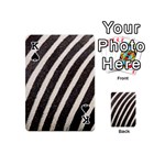 Zebra Zebra Pattern Zebra Fur Zebra Print Strip Playing Cards 54 Designs (Mini) Front - SpadeK