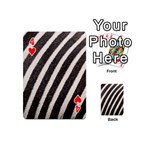 Zebra Zebra Pattern Zebra Fur Zebra Print Strip Playing Cards 54 Designs (Mini) Front - Heart4