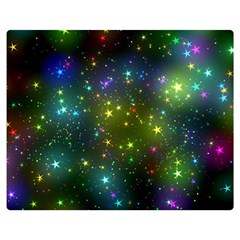 Stars Coloured Lights Background Two Sides Premium Plush Fleece Blanket (teen Size)