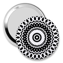 Circular Concentric Radial Symmetry Abstract 3  Handbag Mirrors