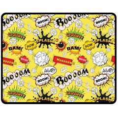 Cartoon Comics Pattern Two Sides Fleece Blanket (medium)