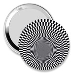 Circles Checkered Abstract Abstraction Art 3  Handbag Mirrors Front
