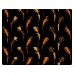 Abstract Art Pattern Warm Colors Two Sides Premium Plush Fleece Blanket (teen Size)