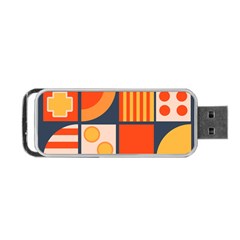 Square Shapes Pattern Design Portable Usb Flash (two Sides) by Loisa77