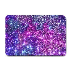 Purple Violet Glitter Galaxy Nebula Space Pattern Small Doormat by Perong