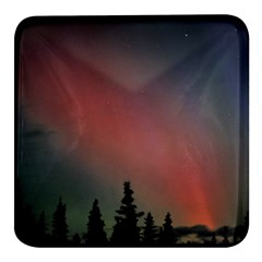 Aurora Borealis Alaska Sky Square Glass Fridge Magnet (4 Pack)