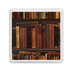 Old Books Vintage Office Antique Library Memory Card Reader (square) by Perong