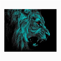 Angry Male Lion Predator Carnivore Small Glasses Cloth (2 Sides)