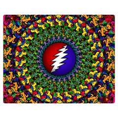 Grateful Dead Bear Pattern Two Sides Premium Plush Fleece Blanket (teen Size)