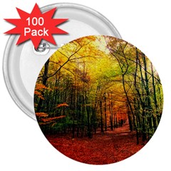 Forest Woods Autumn Nature 3  Buttons (100 Pack) 
