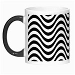 Black White Wave Pattern Wavy Water Seamless Morph Mug Left