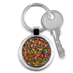 Echinopsis Terscheckii Cactus Motif Random Colored Pattern Key Chain (round) by dflcprintsclothing