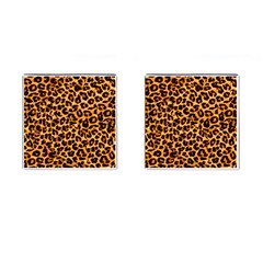 Leopard Skin Texture Macro, Brown Cufflinks (square)