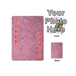 Pink Fabric Texture, Knitted Pink Texture, Playing Cards 54 Designs (Mini) Front - Joker2