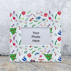 New Year Christmas Winter Pattern White Box Photo Frame 4  X 6  by Apen