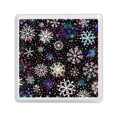 Shiny Winter Snowflake Abstract Christmas Cold Crystal December Memory Card Reader (square) by Bedest