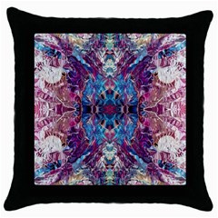 Abstract Symmetry Throw Pillow Case (black)