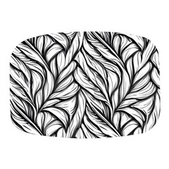 Black White Flower Texture Pattern Mini Square Pill Box