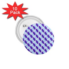 White Blue Pattern 1 75  Buttons (10 Pack)