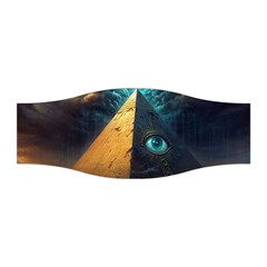 Mystic Blue Pyramid Art Stretchable Headband by ExtraAwesomeSauce