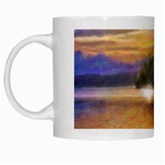 Serene Sunset Over Water White Mug by ExtraAwesomeSauce