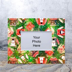Christmas Ugly Sweater, Adoxali, Christmas, December, Santa White Tabletop Photo Frame 4 x6  by kyorashop23