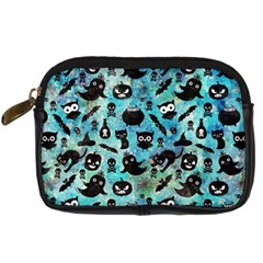 Ghosts Owls Pumpkins Digital Camera Leather Case